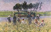 Emile Claus The Picknick oil on canvas